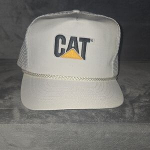 CAT White and Gray Trucker Hat